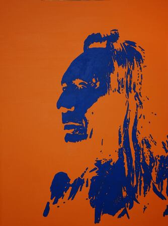"Native" 36" x 48" Acrylic on heavy gallery wrapped canvas.