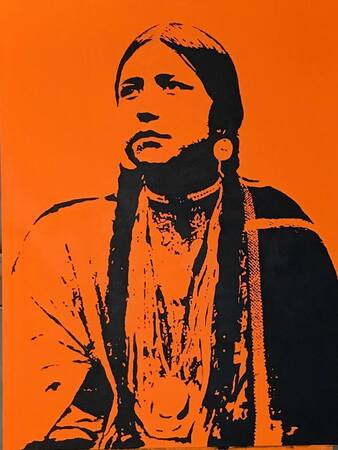 Native Girl, 36" x 48' ACRYLIC ON HEAVY GALLERY WRAPPED CANVAS