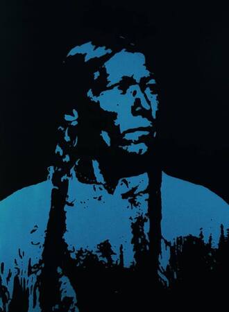 "Native Girl" 36" x 40" Acrylic painting on heavy gallery wrapped canvas.