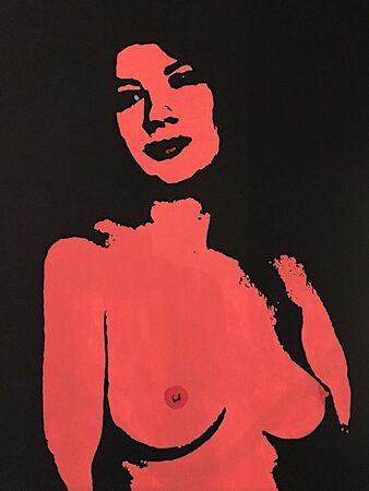 "Portrait of Renee" 36" x 48" Acrylic painting on heavy gallery wrapped canvas
